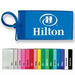 Most popular flexible luggage tag. Soft plastic luggage tag with insert for name, address. Luggage tag comes with free loop